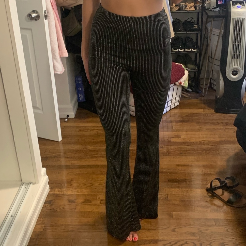 Black striped pants